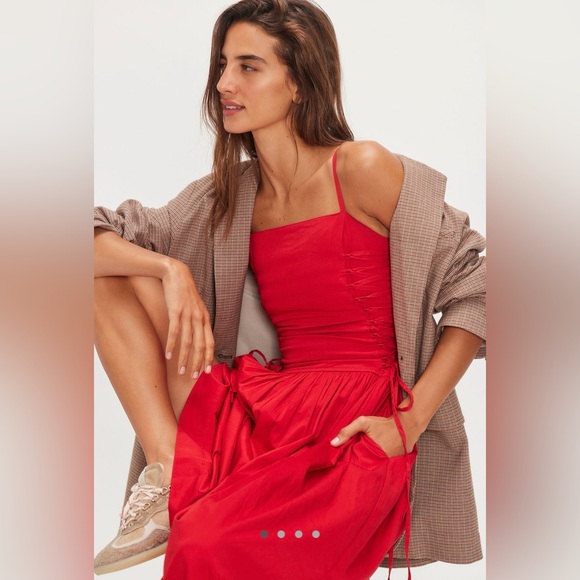 Damson Madder Red Angelina Midi Dress - Picture 7 of 16